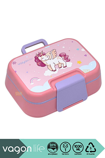 Vagonlife Bento 1030ml Lunchbox New Collection Single Layer 3 Compartments Pp Plastic Lunch Box Food Container
