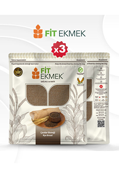 fit 3'lü Çavdar Lavaş Ekmeği 300gr