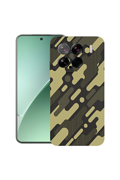 bestcase Carcasă subțire din silicon pentru Xiaomi 15, camuflaj verde, 192634...