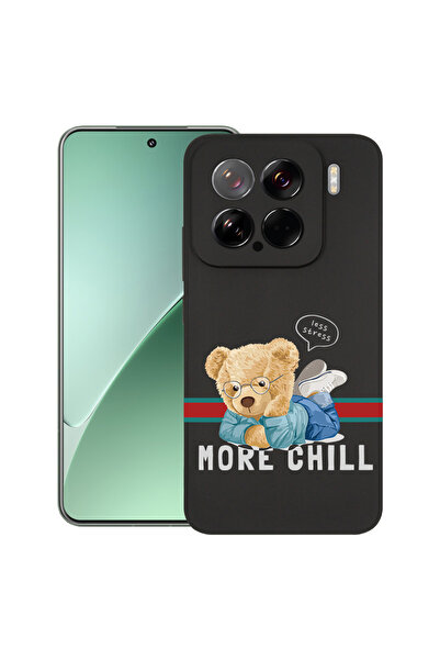 bestcase Carcasă subțire din silicon pentru Xiaomi 15, More Chill Teddy Bear,...