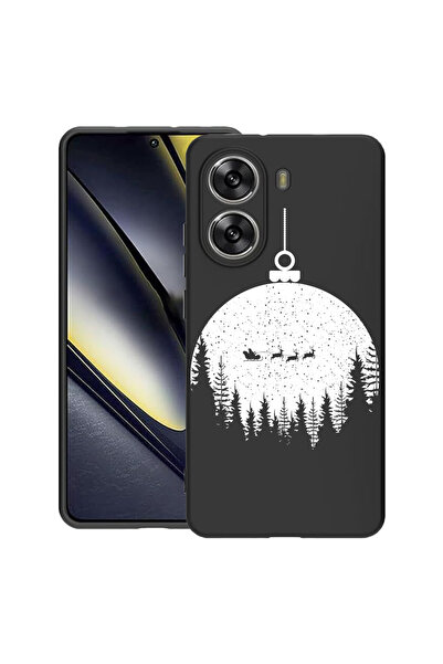 bestcase Carcasă subțire din silicon pentru Poco X7 Pro 5G, Glob de Crăciun, ...