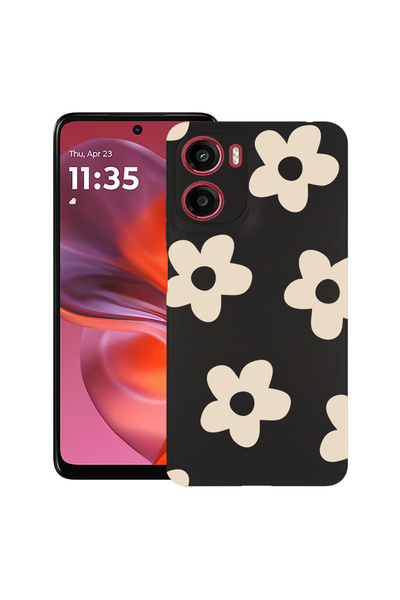 bestcase Тънък силиконов калъф за Motorola Moto E15 / Moto G05, Ретро Дайси, ...