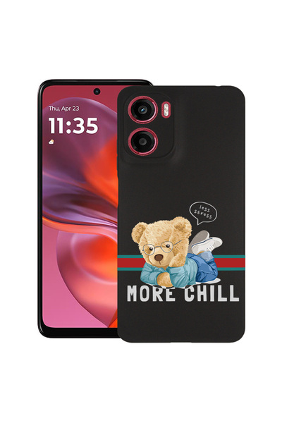 bestcase Carcasă subțire din silicon pentru Motorola Moto E15 / Moto G05, Urs...