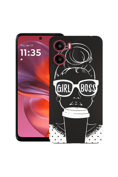 bestcase Carcasă subțire din silicon pentru Motorola Moto G05, Girl Boss, 192...