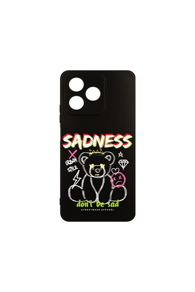 bestcase Carcasă subțire din silicon pentru Xiaomi Redmi 13, Teddy Bear Sadne...