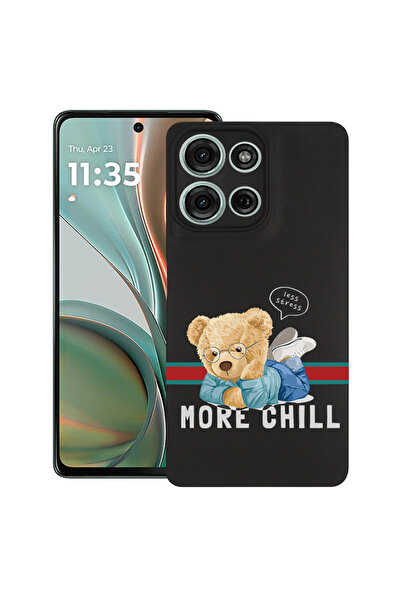 bestcase Carcasă subțire din silicon pentru Motorola Moto G15, More Chill Ted...