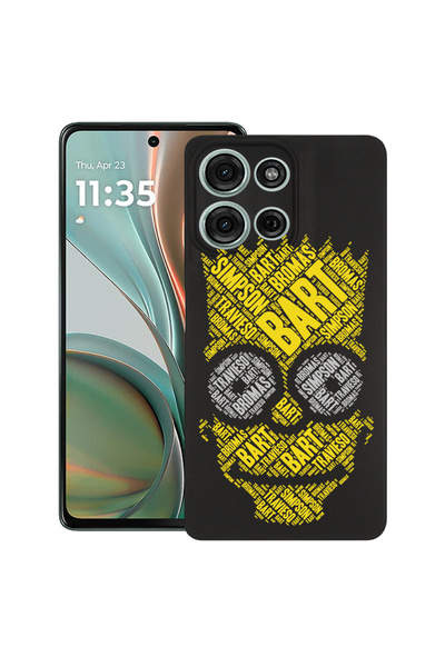 bestcase Тънък силиконов калъф за Motorola Moto G15, калиграфия Барт Симпънс,...