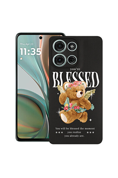 bestcase Carcasă subțire din silicon pentru Motorola Moto G75, Teddy Bear Ble...