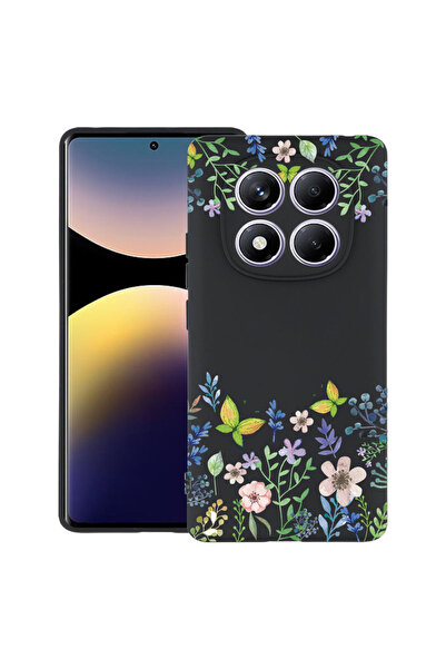 bestcase Carcasă subțire din silicon pentru Xiaomi Redmi Note 14 Pro 4G, flor...