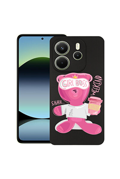 bestcase Carcasă subțire din silicon pentru Xiaomi Redmi Note 14 5G, Teddy Be...