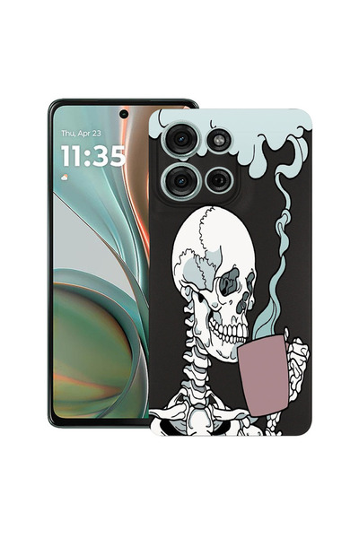 bestcase Λεπτή θήκη σιλικόνης για Motorola Moto G15, Skull, 1926337 B 252