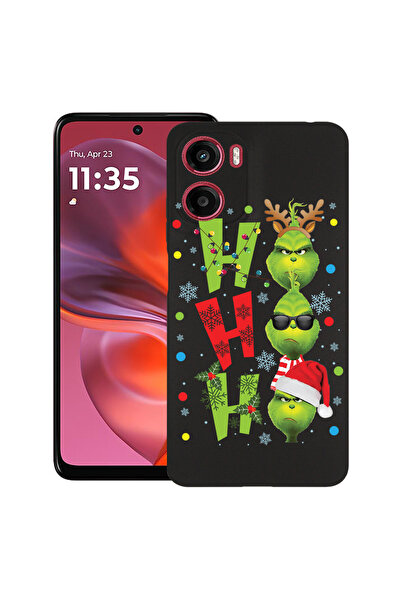 bestcase Husă subțire din silicon pentru Motorola Moto G05, Grinches - Ho Ho ...