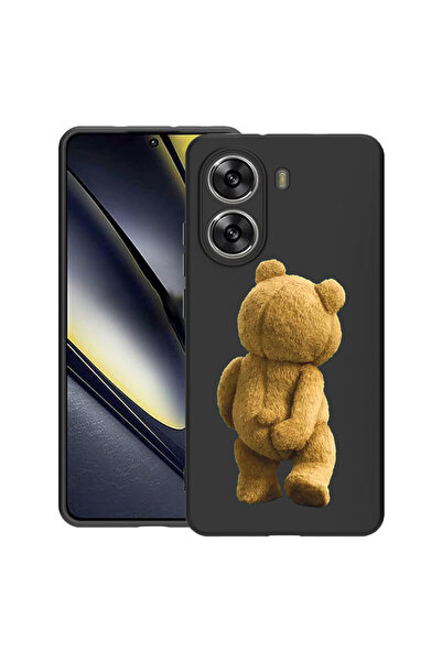 bestcase Λεπτή θήκη σιλικόνης για Poco X7 Pro 5G, Κρυφή λήψη σε σχήμα αρκουδά...