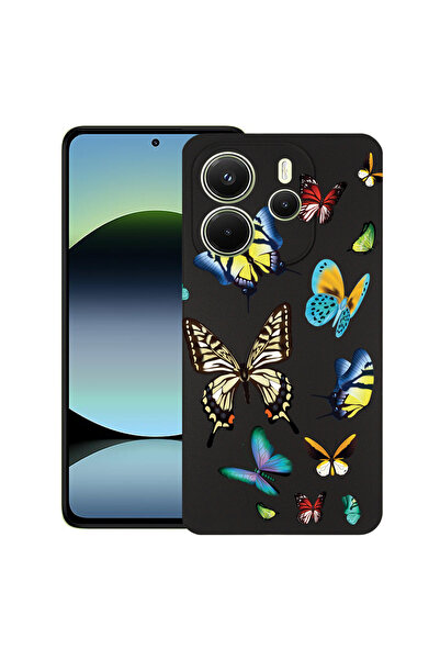 bestcase Carcasă subțire din silicon pentru Xiaomi Redmi Note 14 5G, fluturi ...