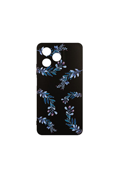 bestcase Λεπτή θήκη σιλικόνης για Xiaomi Redmi 13, μπλε λουλούδια, 1923377 B 116