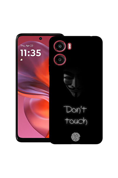 bestcase Carcasă subțire din silicon pentru Motorola Moto G05, Nu-mi atinge t...