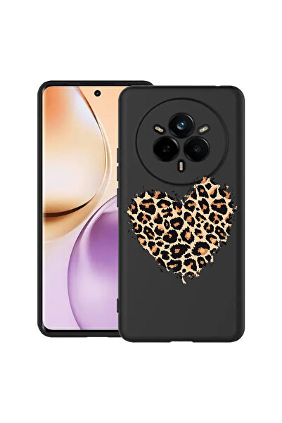 bestcase Carcasă subțire din silicon pentru Realme 14 Pro 5G, inimă de leopar...