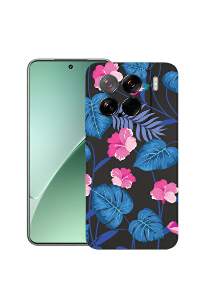 bestcase Carcasă subțire din silicon pentru Xiaomi 15, flori albastre tropica...