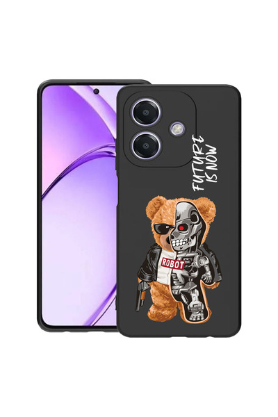 bestcase Carcasă subțire din silicon pentru OPPO A60 5G / A40 / A40M, jumătate robot, jumătate ursuleț de pluș, 1994500 B 931