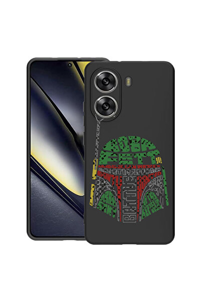bestcase Тънък силиконов калъф за Poco X7 Pro 5G, калиграфия Боба Фет, 199202...