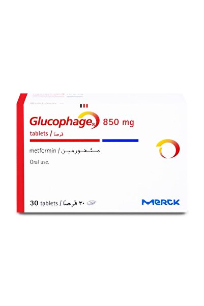 MERCK Glucophage 850 mg 30 tablets