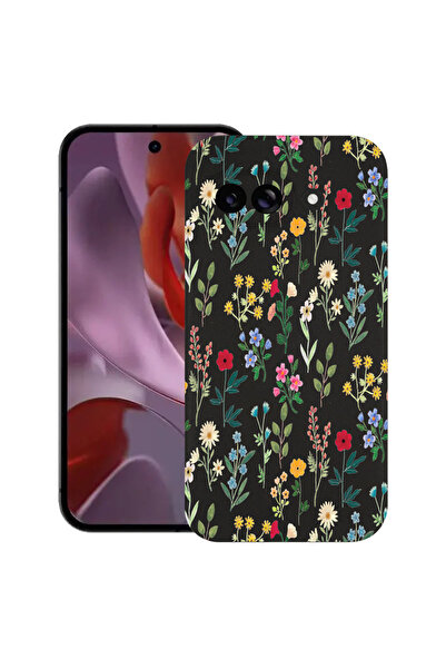 bestcase Carcasă subțire din silicon pentru Google Pixel 9a, flori de primăva...