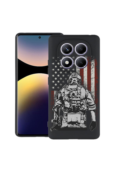 bestcase Λεπτή θήκη σιλικόνης για Xiaomi Redmi Note 14 Pro 4G, American Soldi...