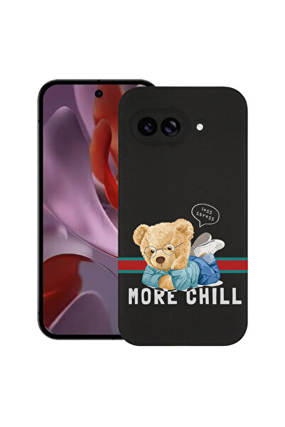 bestcase Carcasă subțire din silicon pentru Google Pixel 9a, More Chill Teddy...