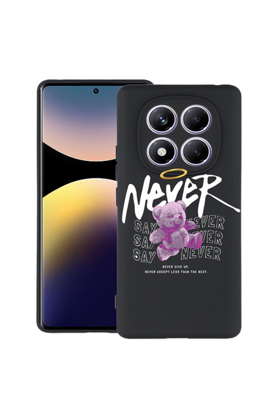 bestcase Carcasă subțire din silicon pentru Xiaomi Redmi Note 14 Pro 4G, Ursu...