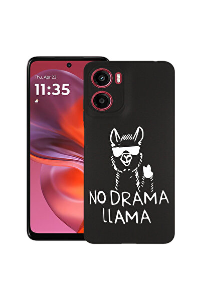 bestcase Carcasă subțire din silicon pentru Motorola Moto G05, No Drama LLama...