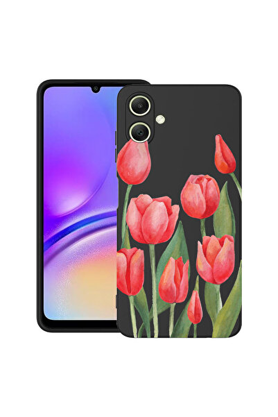 bestcase Carcasă subțire din silicon pentru Samsung Galaxy A06 5G, Lalele roș...