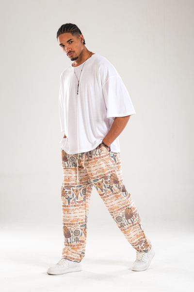 COCOPELLI Pantaloni largi Amazon cu modele etnice