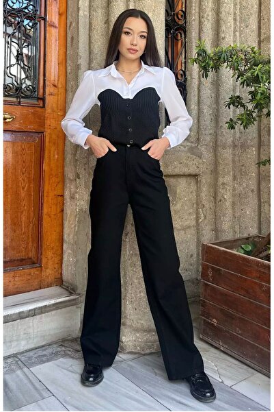 OurStyles Women's High-Waist Palazzo Jeans (2026)^^^^Relaxed Fit Stretch Deni...