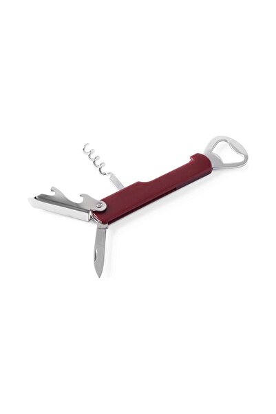 HENDI Corkscrew with 4 functions, 140 mm, chrome steel, plastic handle,