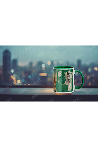 MECKSA Riyadh Ksa Muhmmad Bin Salman Coffee Mug Tea Cup Green handle 11 oz