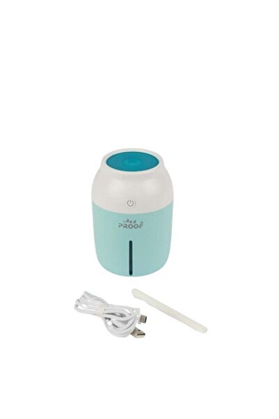 PROOF ناشر بخار كهربائي، 230 مل، مع إضاءة LED - أزرق سماوي