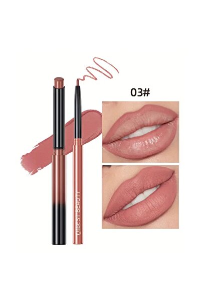 QIBEST Set Lip kit format din creion de buze si ruj solid, ultrarezistent, culori pigmentate, culoarea 003