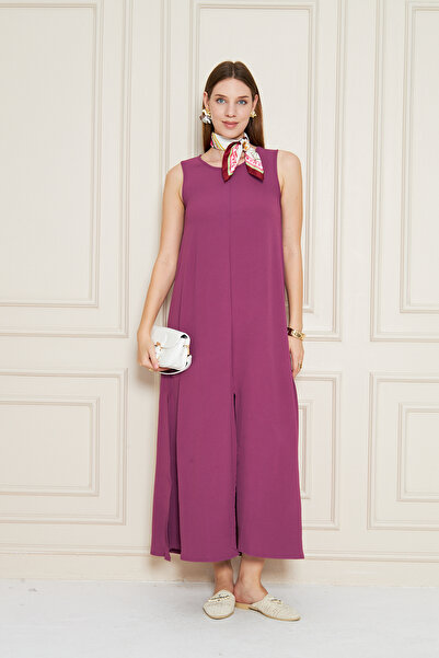 NEW LAVİVA Women's Sleeveless Slit Detailed Aerobin Dress 700-3760