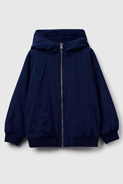 United Colors of Benetton Boy's 2Iggcn06E-25K Raincoat Navy Blue