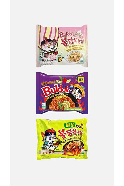 buldak Hot Chicken Ramen 3'lü Kombo Karışık Paket