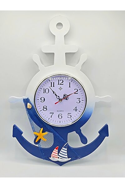 Galaxy CEAS DE PERETE DECORATIV DIN LEMN CU RÂMĂ 45 cm x 31 cm Albastru