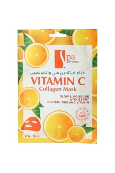 Spa System قناع الوجه بفيتامين سي والكولاجين من - 28 مل