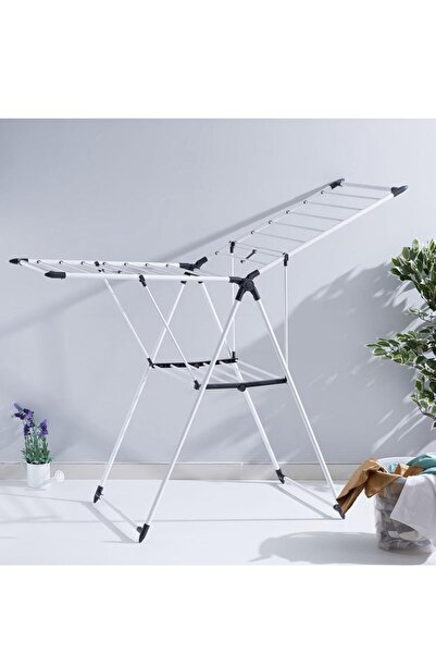 Cepillo Lightweight Folding Clothes Dryer Rack – Indoor/Outdoor, Easy Assemble, White/Black