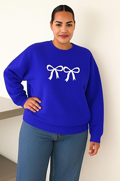 DM DOLCE MORE SWEATSHIRT UNISEX DE MĂRIME MARE IMPRIMAT CU PANGĂ DE BUMBAC CU...