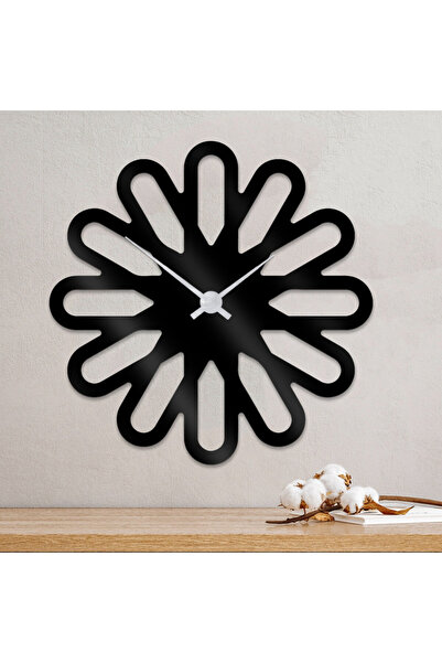 4gdran ساعة جدارية مميزة من الاكريلك الأسود الامع