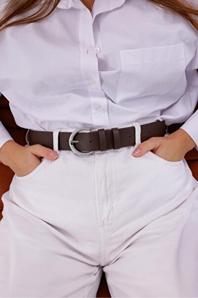 MODAM HİFA 4 cm Oxide Buckle Women's Belt Trouser Belt Classic Belt Jeans Belt