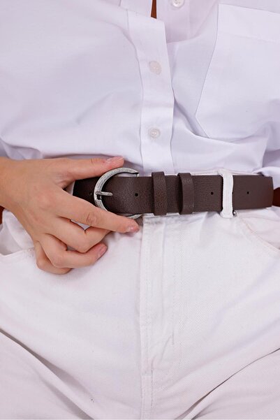 MODAM HİFA 4 cm Oxide Buckle Women's Belt Trouser Belt Classic Belt Jeans Belt