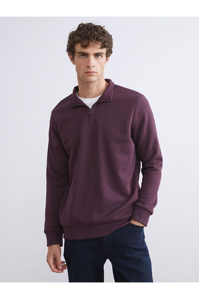 LC Waikiki Stand Collar Long Sleeve Men's Thick Sweatshirt