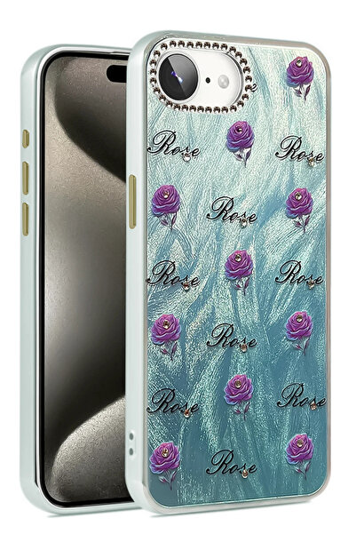 NewFace غطاء حماية لهاتف آيفون 16E من إس بي تي آر إن إس بنمط مرآة شفرية - (01...