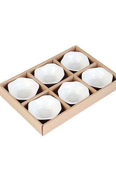 HOMEVEO Ceramic nut and cake mold set of 6-circular-white-4